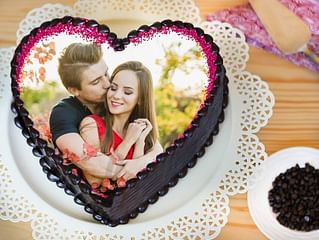 Heart Shaped Photo Cake Heart Shaped Photo Cake