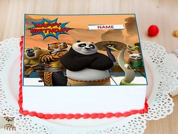 Wallpaper Buy Kung Fu Panda Birthday Photo Cake Square Shape Furious Fuse For Android Free