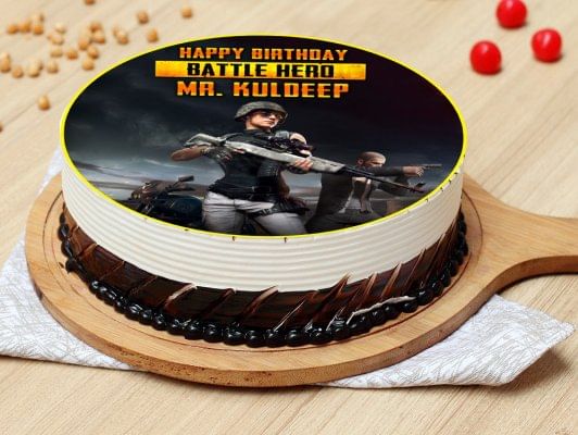 Buy pubg battle hero poster cake-hbd battle hero cake Buy PUBG Battle Hero Poster Cake-HBD Battle Hero Cake