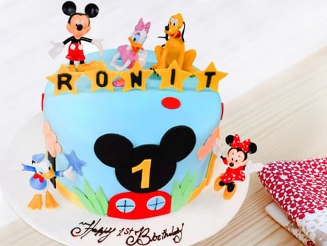 Buy Cartoon Fondant Cake Slice Of Disneyland