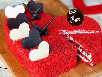 Buy Valentines Day Red Velvet Heart Cake-Velvety Love Cake