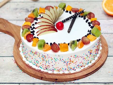 Buy Vanilla Fruit Cake-Vibrant Vanilla Cake