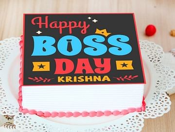 Buy Boss Day Poster Cake 3 Vibrant Boss Cake