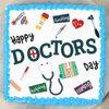 Top View of Doctors Day Poster Cake