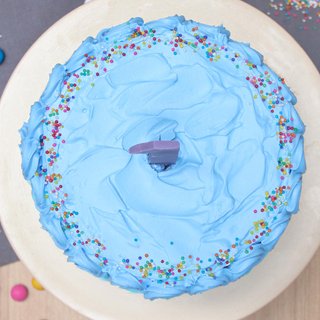 Top view of 1st Birthday,Anniversary Themed Cake