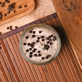 Top view of Choco Chip Single Jar Cake