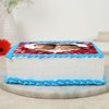 Side View of Hearti-liciously yours - Rectangle Shape Anniversary Photo Cake
