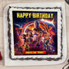 Avengers Poster Cake- Top View