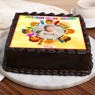 Side View of Toon Mania - Kids Photo Cake