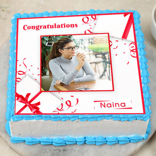 Bandeau Love Congratulations Photo Cake - Send Now