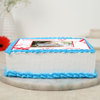 Side View of Bandeau Love Congratulations Photo Cake