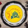 Top view of CSK Poster Cake