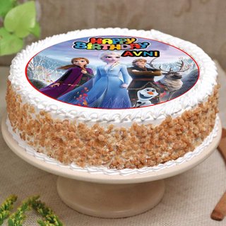 Top view of Frozen Poster Cake