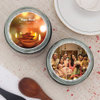 Top View of 2 Chocolate Photo Jar Cake For Diwali