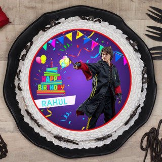 Top view of Harry Potter Poster Cake