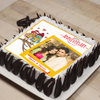 Lateral View of Love Birds photo cake for marriage anniversary