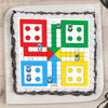 Top view of Ludo King Poster Cake