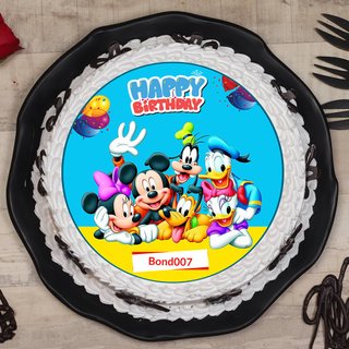 Top view of Disney Mania Cake