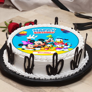 Side view of Disney Mania Cake