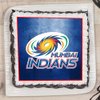 Top view of Mumbai Indians Poster Cake