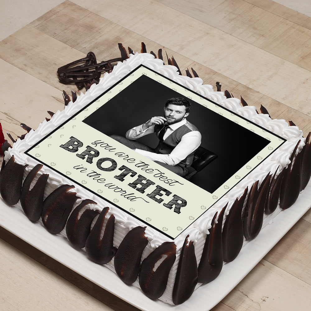 Buy Photo Cake For Brother-Custom Best Bro Cake