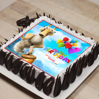The Meltdown - Ice Age Photo Cake for Kids Side View