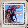 Top view of Spiderman Treat Cake