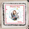Top view of Thanks Photo Cake