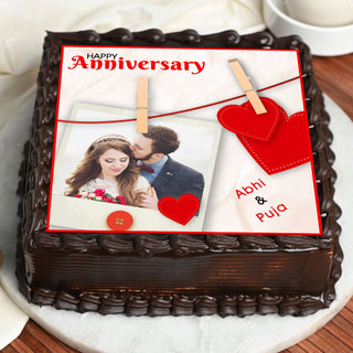 Together Forever photo cake for anniversary