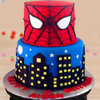 Birthday Themed Spiderman Tier Cake