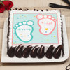 Square Shaped Baby Shower Poster Cake
