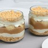 Side View of Banoffee Cake in Jar