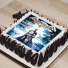 Side view of Dark Knight Cake