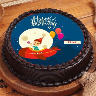 Soaring High Cake - Round Cartoon Cake for Kids