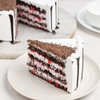 Sliced View of A Black Forest Cake