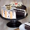 Sliced View of Boss Day Choco Vanilla Cake