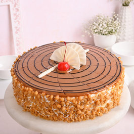 Round Shape Butterscotch Cake: Best Bakery Shop Near You