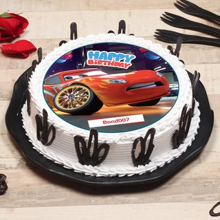 Car Themed BDay Poster Cake