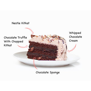 Sliced View of Chocolate And Caramel Cake With Ingredients