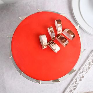 Top View of Choco Strawberry Cake