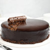Front View of Delectable Truffle - Round Chocolate Truffle Cake