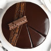 Sliced View of Delectable Truffle - Round Chocolate Truffle Cake