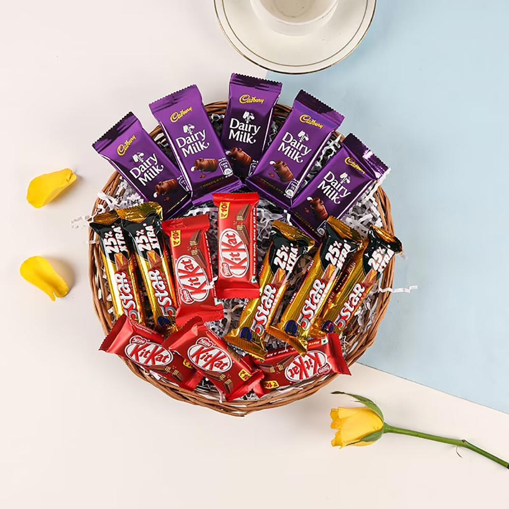 Buy Fifteen Chocolate Bars Hamper-Chocolate Assorted Bouquet