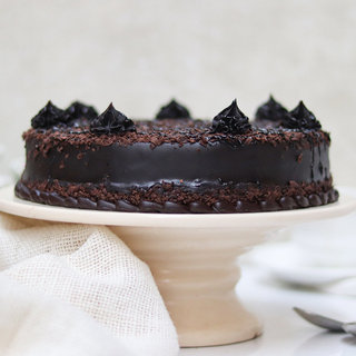 Side View of Chocolate Truffle Cake