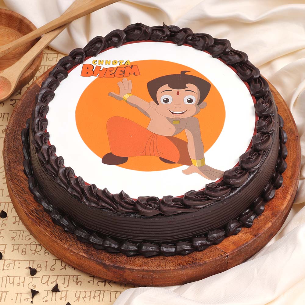 Buy Chhota Bheem Photo Cream Cake-Chota Bheem Poster Cake