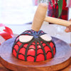 Side View of Spiderman Pinata Cake