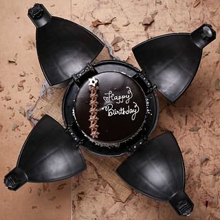 Top view of Choco Bomb Cake