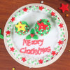 Top View of Red Velvet Christmas Cake