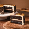 Sliced View of Round Chocolate N Coffee Cake