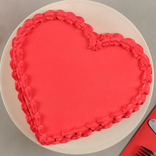 Top View of Red Velvet Vegan Cake
